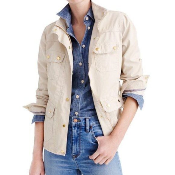 J. Crew Factory Jackets & Blazers - J.Crew Waxed Cotton Downtown Field Jacket XS Tan